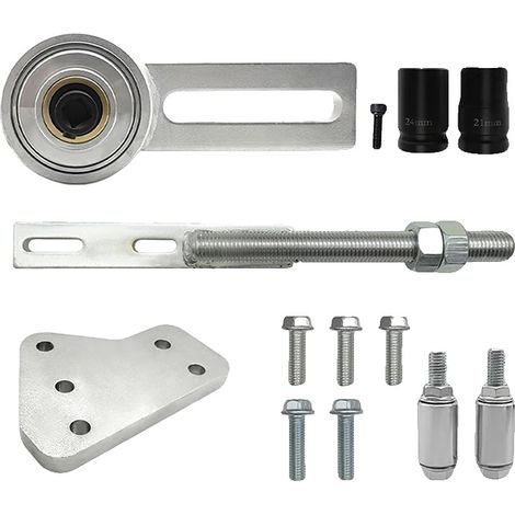 Herramientas para desmontar la polea del cigüeñal, acero de alta resistencia, diseño compacto, compatible con motores 1.0 EcoBoost, multiplicador de par 1:5, incluye duplicador de par. (1/5)