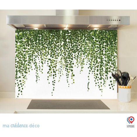 Fond de hotte : Végétation lierre - Verre trempé - 90 cm - 60 cm (1/5)