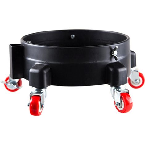 Carro de lavado de coches con ruedas, carro de plástico resistente con 5 ruedas giratorias, color negro. (1/5)