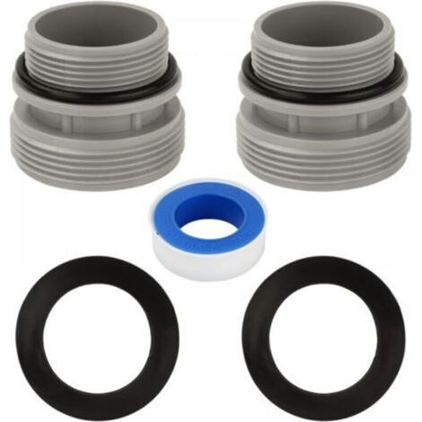 Pool Schlauch Adapter 2 Stück 4560 Poolpumpenanschluss Pool Schlauchverbinder 40 mm auf 1 1/2 Zoll Kompatibel mit Intex und Coleman Filterpumpen