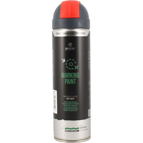 Bombe de peinture de marquage au sol signalisation - Rouge - MTN Pro - 500ml