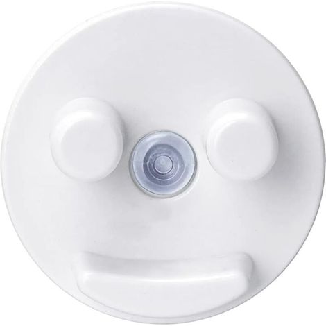 Soporte/organizador de esponjas, con ventosa für debajo del fregadero, ideal für Küche o Bad, autodesagüe, apto für lavavajillas, capacidad für una esponja con carita sonriente (esponja no inclu (1/4)