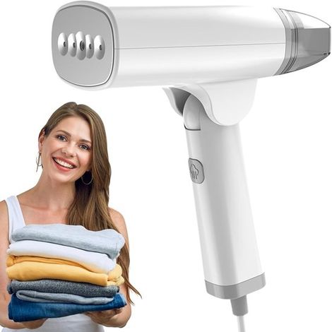 Tragbarer Dampfglätter – Handdampfglätter – Faltenentfernung – Kompakt und faltbar – 19 cm – Weiß (1/5)