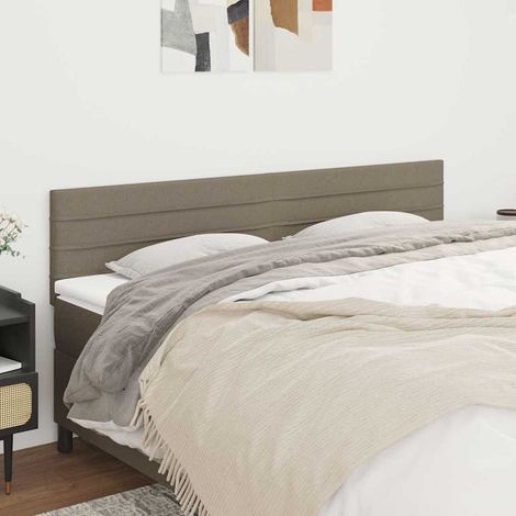 vidaXL Cabeceros tela gris taupe 160x5x78/88 cm (1/5)