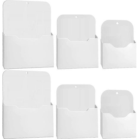 6 Pack Support de Fichiers Magnétique Taille Lettre Support à Papier Magnétique Support Mural pour Magazines Courrier Rangement (1/5)