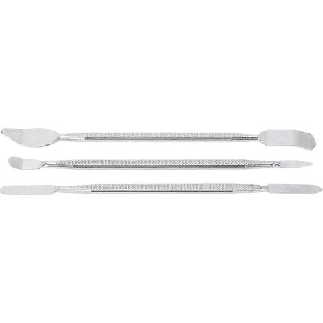 Jeu de 3 leviers métalliques, en acier inoxydable, petit levier avec poignée antidérapante, adapté à la réparation d'appareils électroniques.