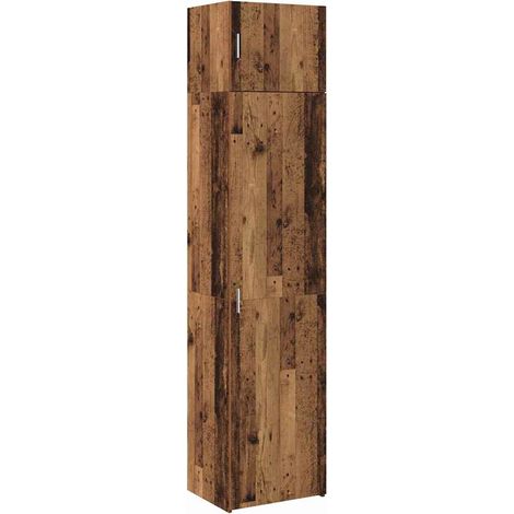 Buffet,Armoire de rangement Montage mural Bois ancien 50 x 41 x 225 cm CFW433400 (1/5)