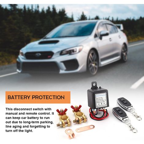 Interrupteur coupe-circuit pour télécommande de voiture, déconnexion de batterie 12V/24V 200A, commande antivol, coupure et arrêt automatiques, isolateur de décharge (1/5)