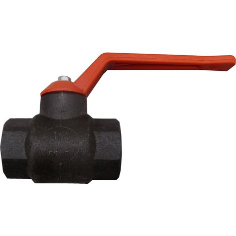 S & M 174 025 - Valvola a Sfera 1/2", Manico in Polipropilene Nero Rosso