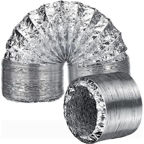 100 mm flexibler Aluminium-Abluftschlauch für Wäschetrockner (100 mm x 2 m) (1/5)