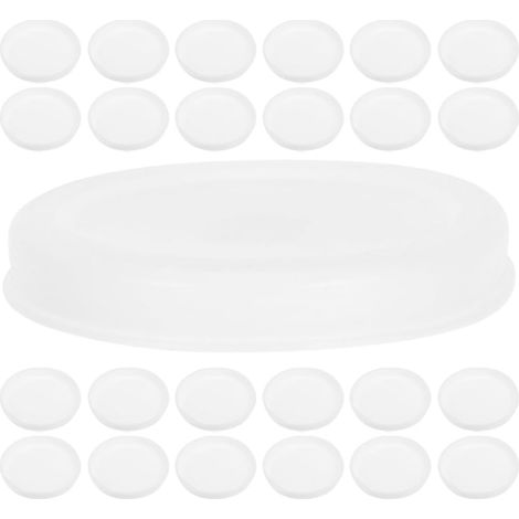 Embouts en plastique blanc pour tubes carton kraft, protection (1/5)