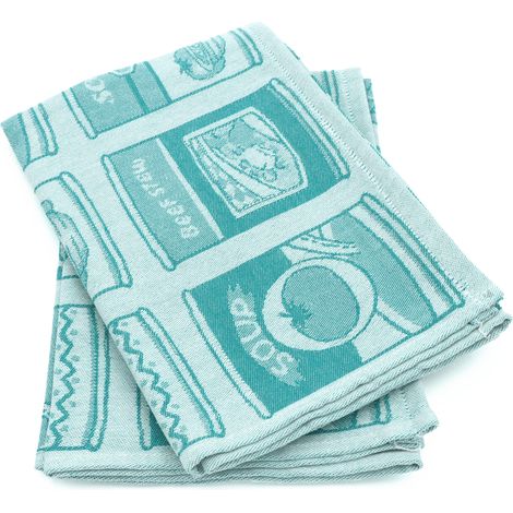 Lot de 2 torchons de cuisine toile coton SOUP 50x70 cm (1/5)