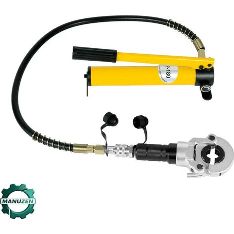 Manuzen - Pince À Sertir Hydraulique 6T Avec 9 Matrices Pour Tuyaux Inox Et Cuivre