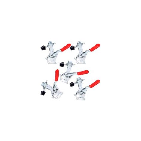 Morsetto per tutore al ginocchio, dispositivo di serraggio per tutore al ginocchio in 5 pezzi, utensile manuale, capacità di carico circa 90 kg, antiscivolo, a sgancio rapido, robusto - Crezuo