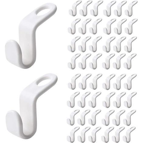 50 Pièces Crochet de Connexion Cintre cintres Gain Place Crochets - pour Économiser l\'espace Placard (1/4)