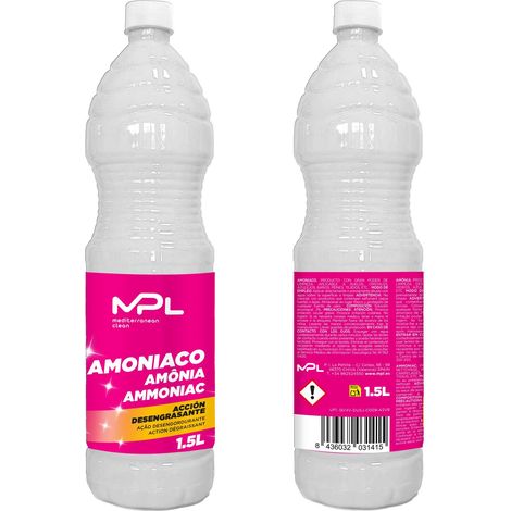 FPLUS mpl amoniaco botella 1,5 lt 300833 , Producto con gran poder de limpieza.Aplicable a suelos, cristales, azulejos, baños&. Acción desengrasante.