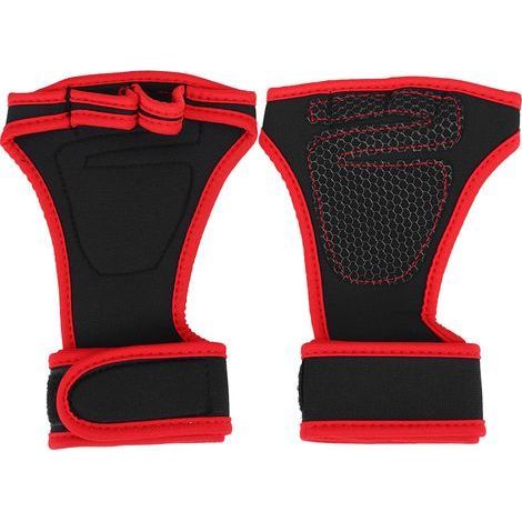 Paire de gants fitness demi-doigts antidérapants, élastiques pour musculation, yoga aérien, spinning (Bleu M) (1/5)