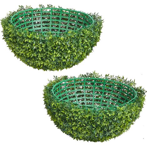 Mophorn Bola Topiaria Artificial de Boj para Exterior, Semiesfera, Diseño Realista, Ideal para Decoración en Interiores y Exteriores, Porche, Patio, Jardín, Verde, 584 x 584 x 584 mm
