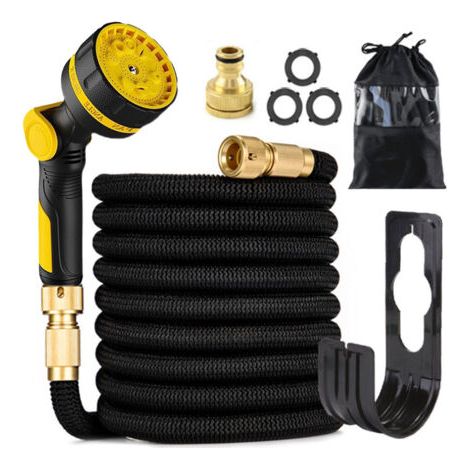 Tuyau D'arrosage Extensible 30m, Tuyaux D’eau Réglable avec 10 Modes de Pulvérisation, Tuyau D'arrosage Flexible avec Prise Universelle, pour Arrosage de Jardin, Lavage (1/5)