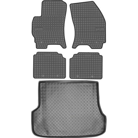 Juego de alfombrillas de goma para coche y maletero para Ford Mondeo MK3 Estate (2000-2007).