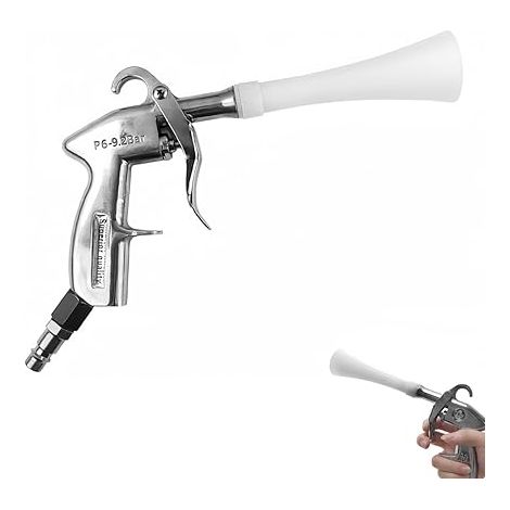 Soufflette Air Comprimé, 6-9,2 Bars Accessoire Compresseur à Air, Pistolet de Nettoyage Voiture, Pistolet de Nettoyage à Air Comprimé, pour le Nettoyage des Voitures, des Sols et des Plafonds (1/5)