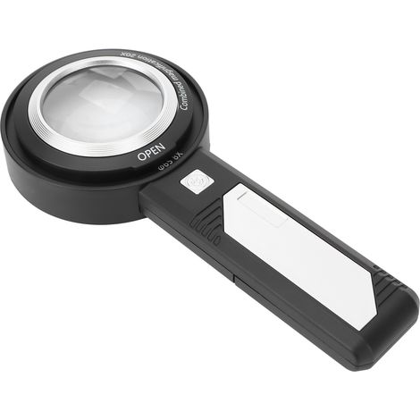 Loupe Lumineuse Portable avec Lentilles Double Grossissement pour Bijoux et Lecture - Magnificateur de Poche Ergonomique (1/5)
