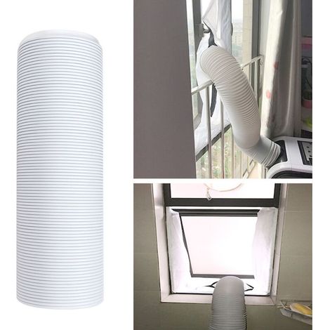 Tubo di scarico per condizionatore, tubo di scarico da 1,5 m, kit universale di tubi per condizionatore portatile, diametro 150 mm, adatto per estrattore di deumidificatore per condizionatore (filetta (1/5)