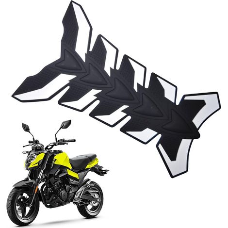 Coussin de réservoir moto, motif arête poisson 3D, autocollant (1/5)