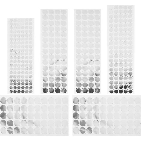 feuilles d'autocollants de fermeture en aluminium, autocollants auto-adhésifs pour tubes-1.9X1.9X0.02Cm-Silver (1/3)