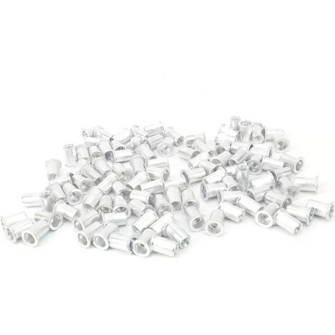 100 Aluminium-Nietmuttern mit Flachkopf, Hardware-Zubehör M8 WJ-30045M (1/5)