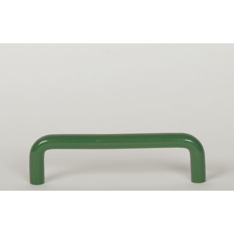 Asa de hierro con acabado verde, dimensiones:106x10x30mm y entrepuntos:96mm -