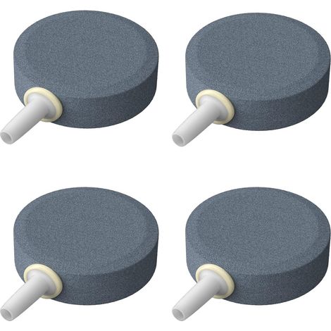 4 Disques Diffuseurs d'Air 4 cm pour Aquarium, Bulleur Rond en Pierre pour Pompes Nano, Oxydateur à Bulles Fines, Accessoire de Libération d'Oxygène pour Petits Bassins, Réservoirs et Culture DWC (1/5)