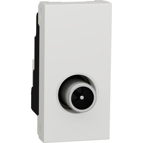 Unica - prise télévision - TV mâle - individuel - 1 mod - Blanc - méca seul (NU346118) (1/2)