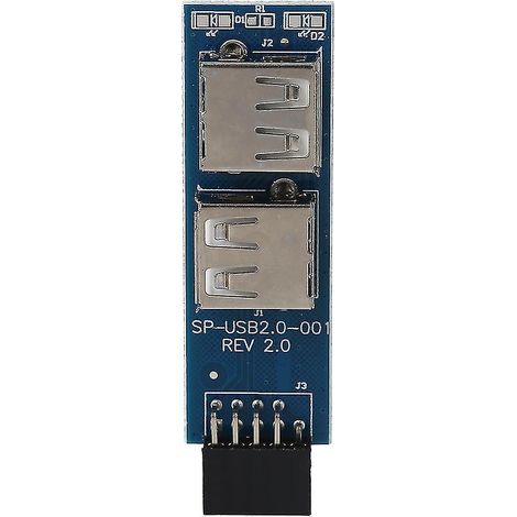 Connecteur femelle 9 broches pour carte mère permettant d'étendre deux interfaces USB 2.0 A femelles (1/4)