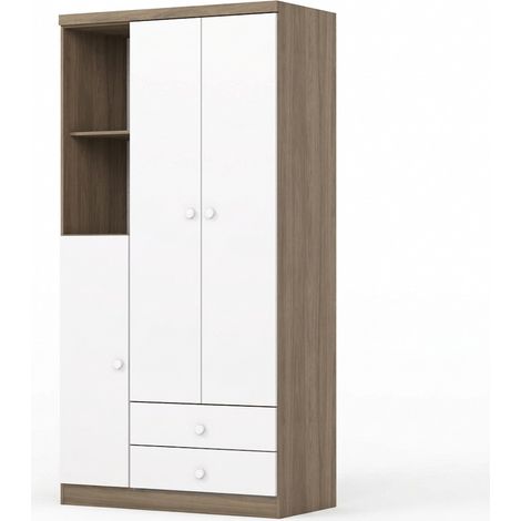 Armadio Cameretta Mint - Naturale / Bianco