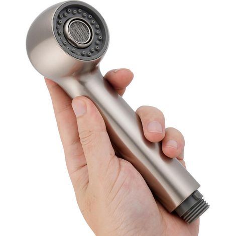 Küchenarmatur Brausekopf mit 2 Strahlarten, Ersatzteil für Geschirrbrause, gebürstetes Nickel (1/5)