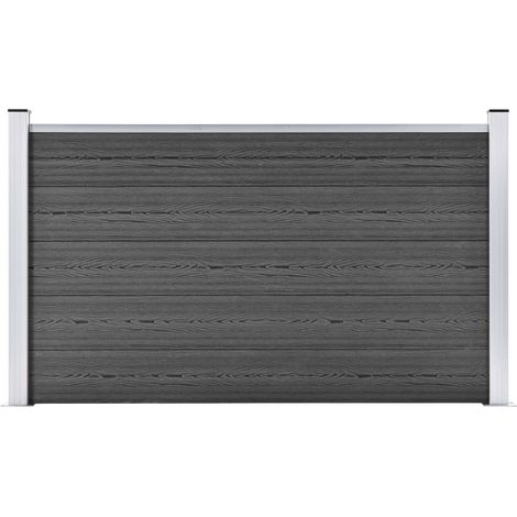 Panneau de clôture WPC 180x105 Noir (1/5)
