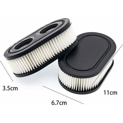 Filtro per tosaerba in 2 pezzi, ricambio Briggs & Stratton, filtro aria per tosaerba, filtro aria motore, motore per tosaerba sostituisce 798452 593260 5432K, accessori per tosaerba (1/4)
