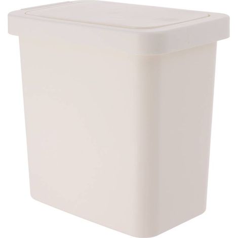 Cestino rettangolare in pp con coperchio 8l - bianco - Tendance (1/4)