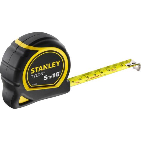 Mètre ruban 5 m / 16 pouces, étui compact avec poignée rembourrée, système métrique et impérial, jaune