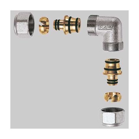 "GOMITO DOPPIO CROMATO FAR COMPLETO - 1"" x 32 x 3"