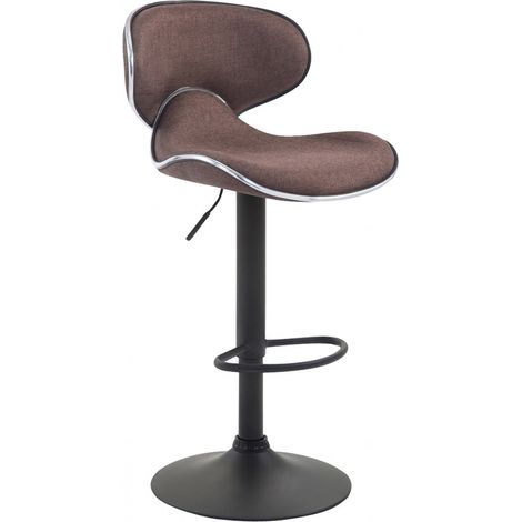Barhocker Las Vegas V2 Stoff braun schwarz (1/5)