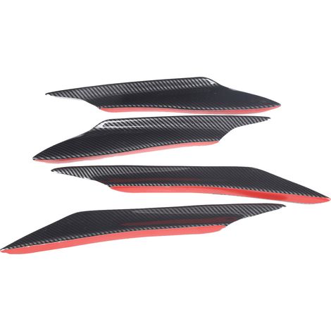 4 Embouts Universels Becquet Avant Spoiler Lèvre Séparateur Aileron Style Carbone Kit Carrosserie Extérieur Auto (1/5)