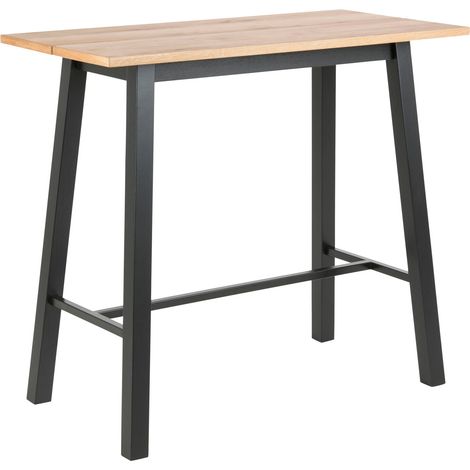Mesa de bar Norsica 220 , 105x58x117cm, Chapa de madera natural, Madera