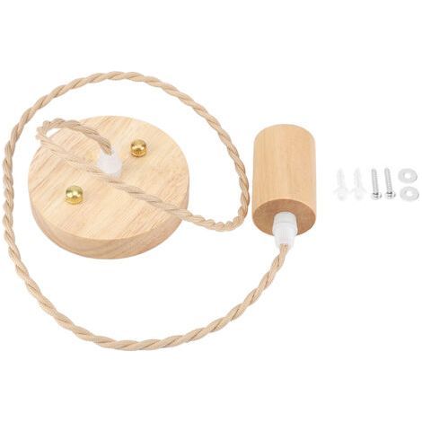 E27 Vintage Landhausstil Schwarz Einfache Holz Pendelleuchte Deckenleuchte Hängelampe 90-250V (1/5)