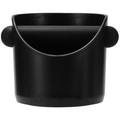 QORVA-Knock Box Noir Boite à Café Espresso Knock Boxs Réutilisable Coffee knock box Poubelle à Expresso Pot Bac à Marc de Café avec Barre de Frappe Amovible pour Coffee Machine (10x10x11cm)