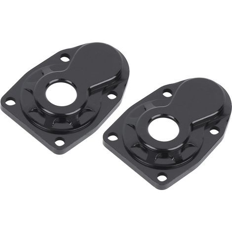 CNC-gefräste Hinterachs-Lenkabdeckung aus Aluminiumlegierung, kompatibel mit Axial Capra SCX10III 1/10 RC Crawler, schwarz (1/5)