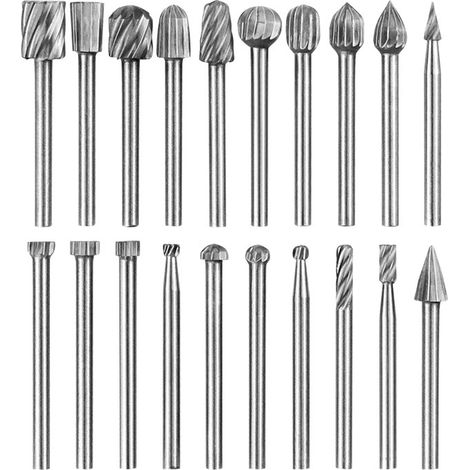 Set di punte per incisione ad alta durezza, 10 punte per incisione in carburo HSS per utensili rotanti per lavorazione del legno fai da te, intaglio, foratura, incisione, sbavatura