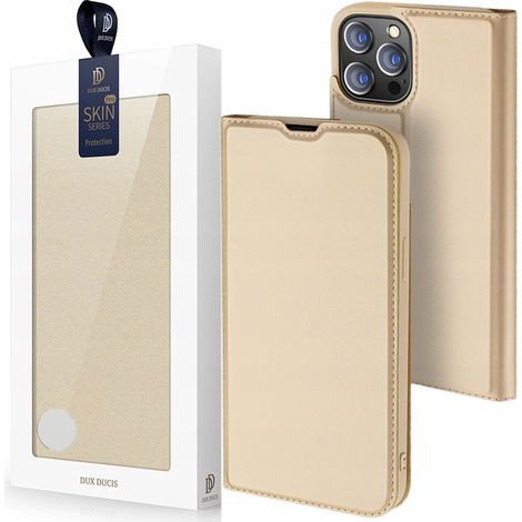 Custodia Dux Ducis Skin Pro con chiusura a libro per iPhone 13 Pro, colore oro. (1/5)