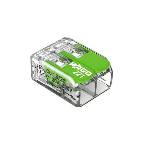 Wago 221 Steckklemme Grün 5x4mm²